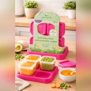 Green Sprouts Pink Baby Food Storage Cubes